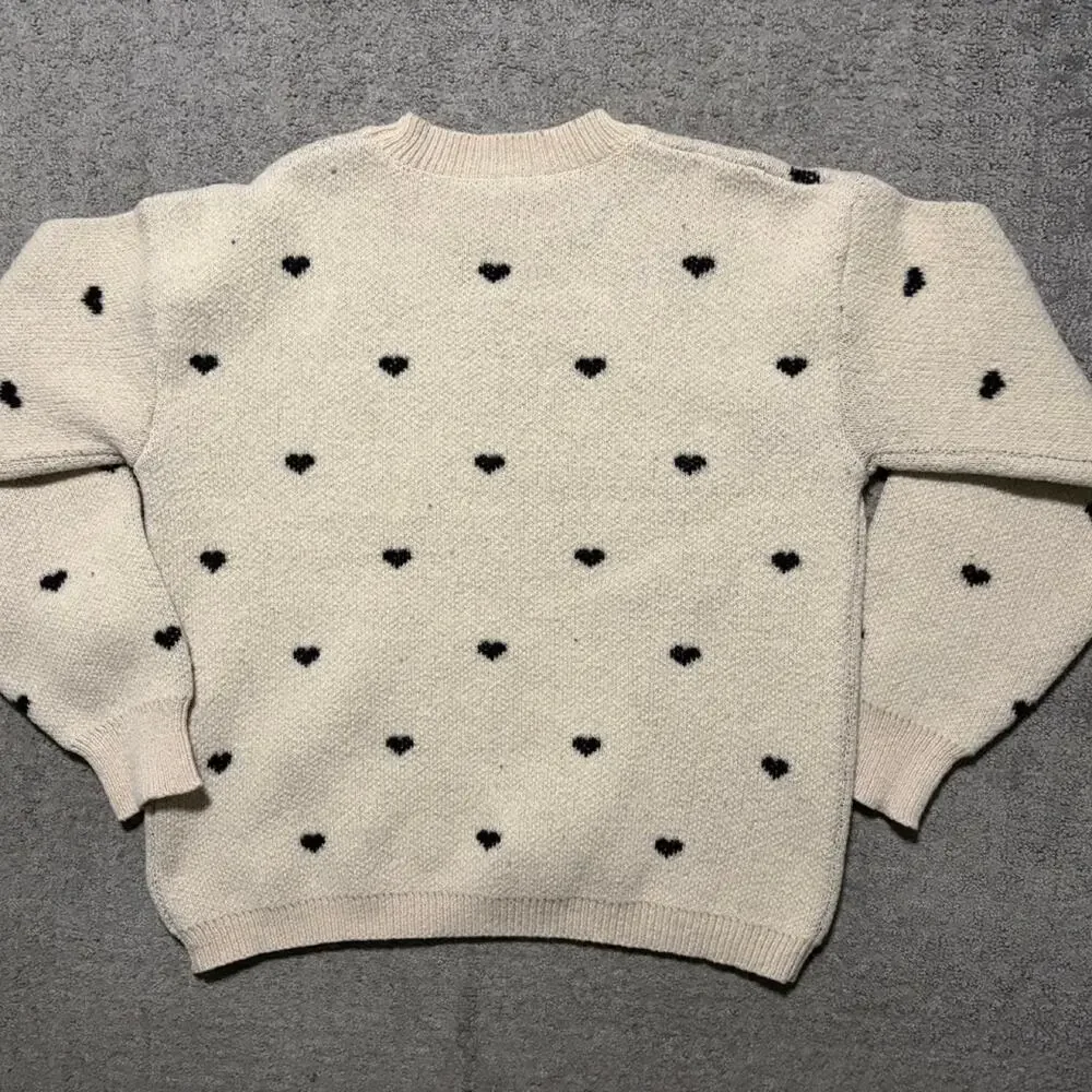 Vintage cream wool sweater with